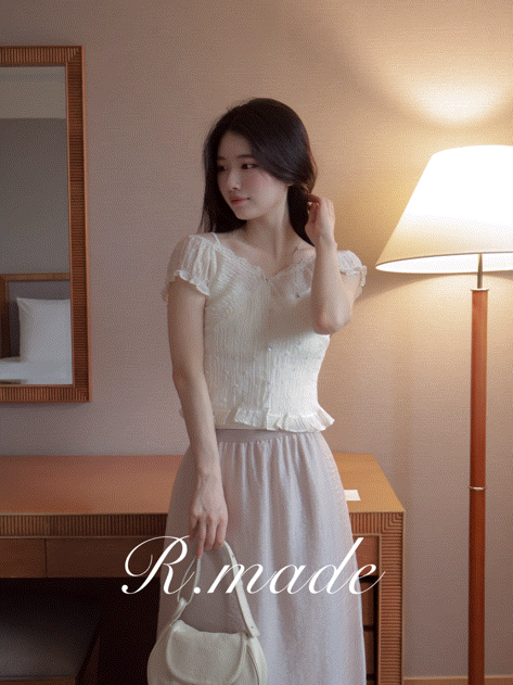 ［48h快速出貨⚡］R.MADE Lumière 溫柔法式輕紗層次長裙