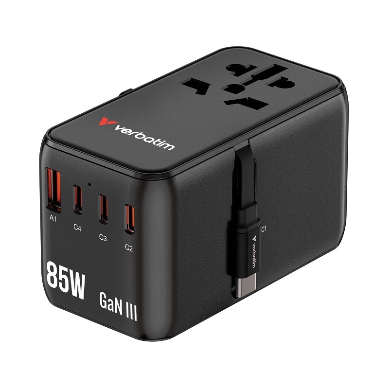 Verbatim Charge 'n' Travel 85W Universal Travel Adapter 30176