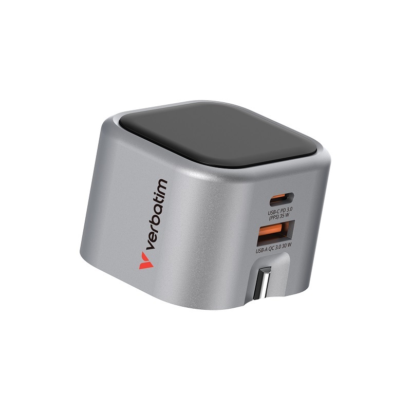 Verbatim 2 Port 35W GaN Foldable USB Charger 32350
