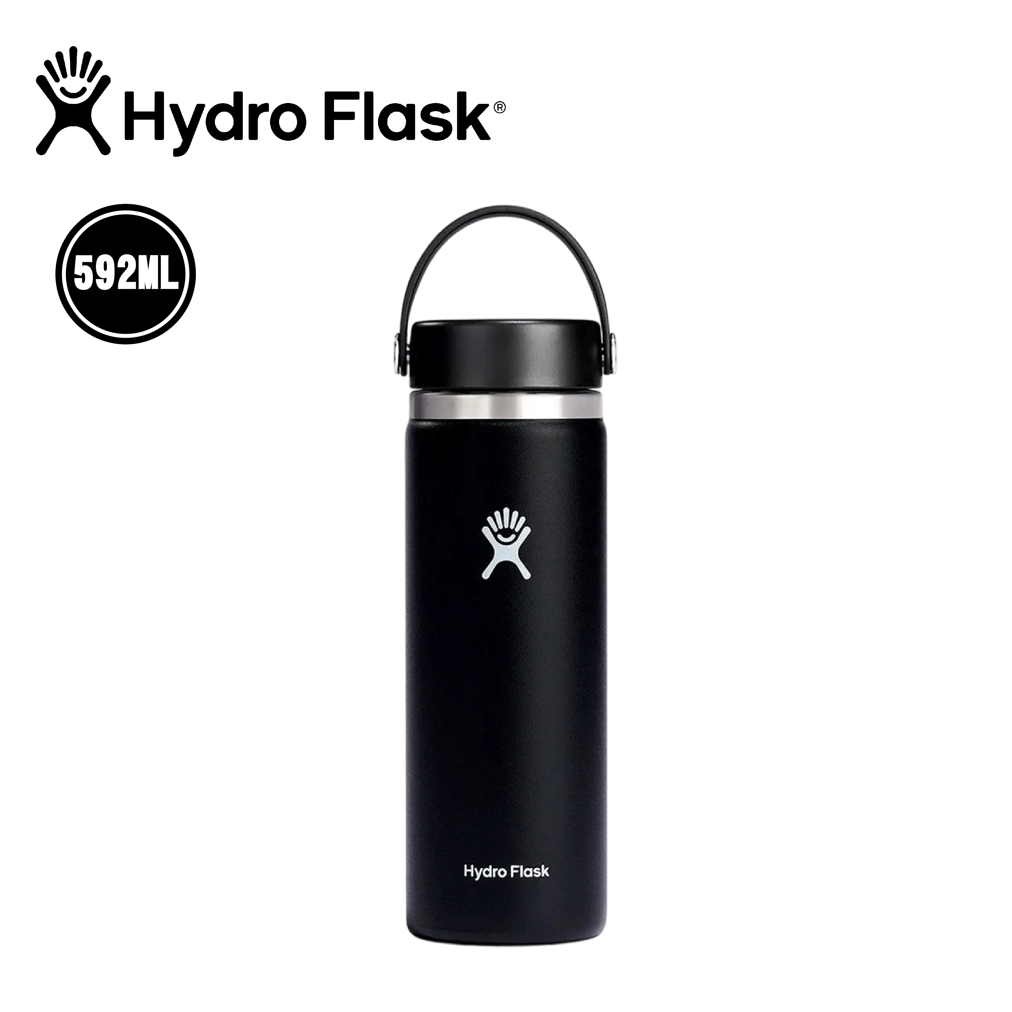 寬口真空保溫鋼瓶 20oz/592ML (時尚黑色) 52HFW20CTS001