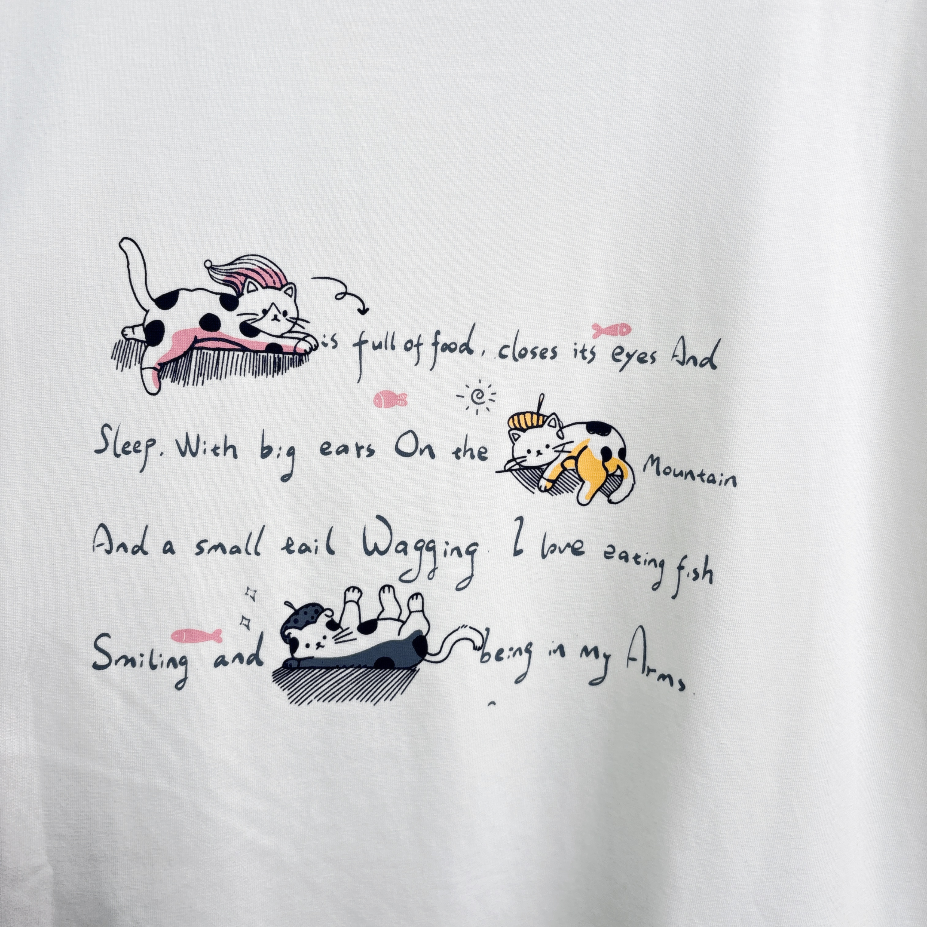 ⭐️⭐️【預訂】前後貓貓燙圖棉料大TEE (T38-T41)