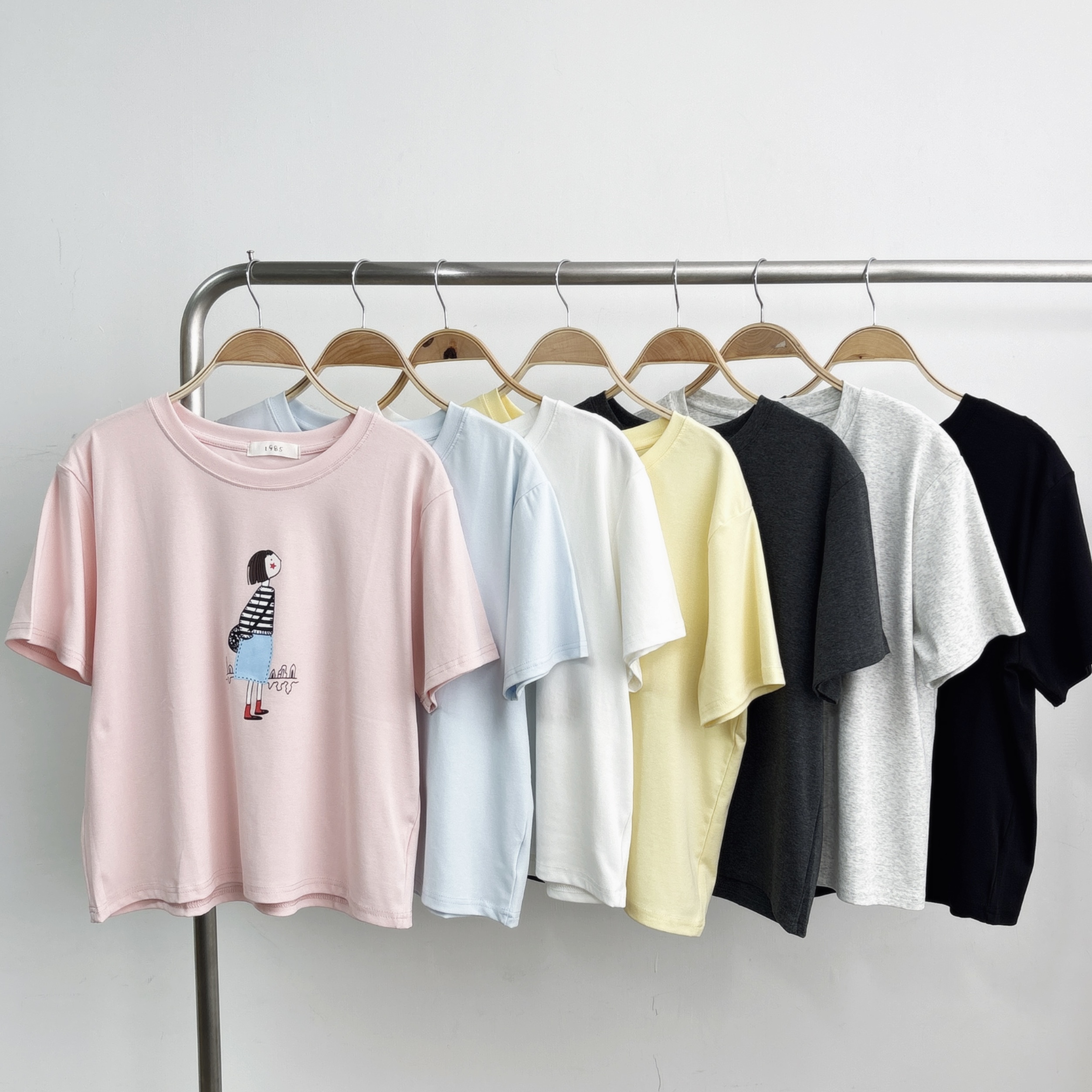 【預訂】女孩燙圖彈棉TEE (T26-T32)
