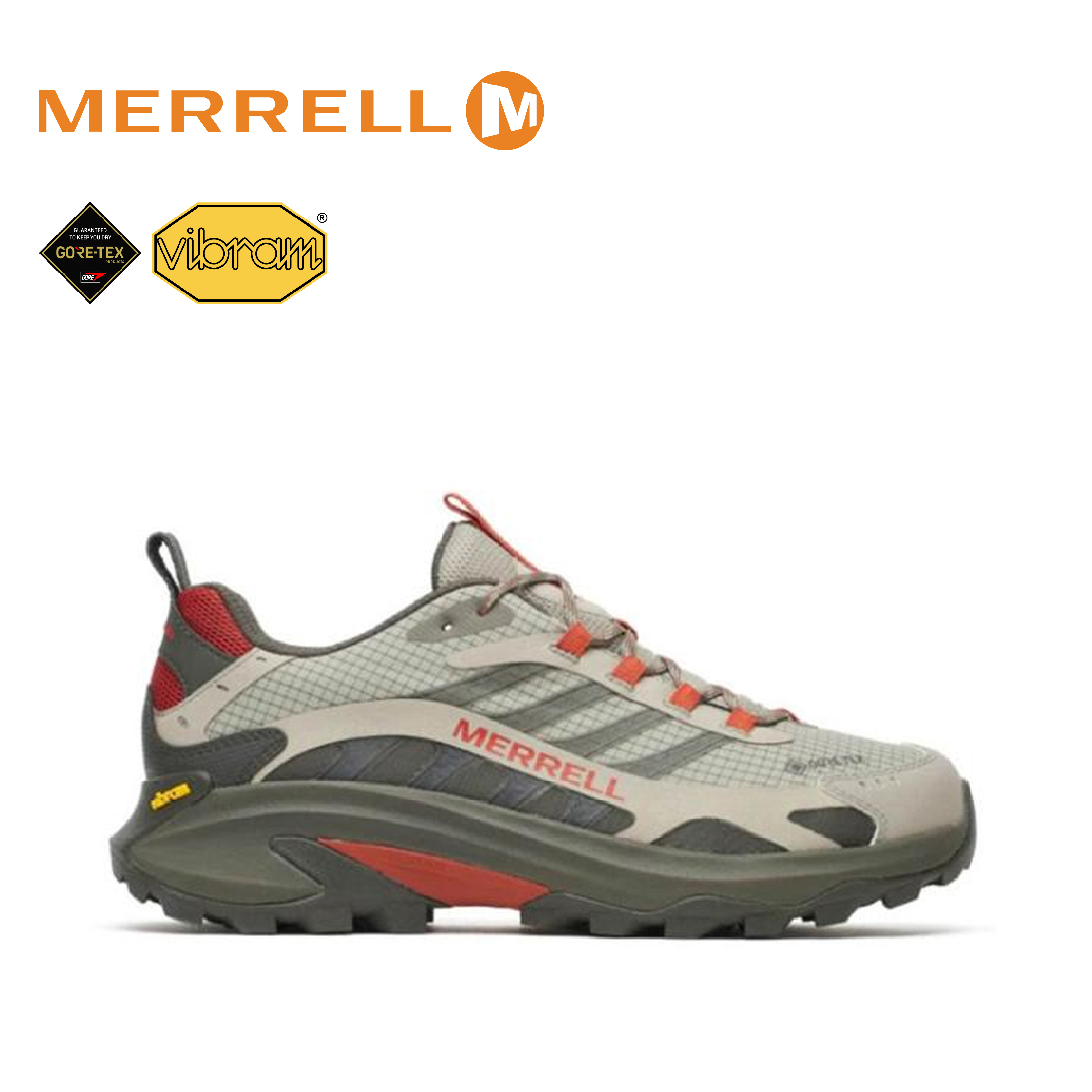 MERRELL 美國 MOAB SPEED 2 GTX 防水登山鞋 男款 (米灰色) 33ML005347