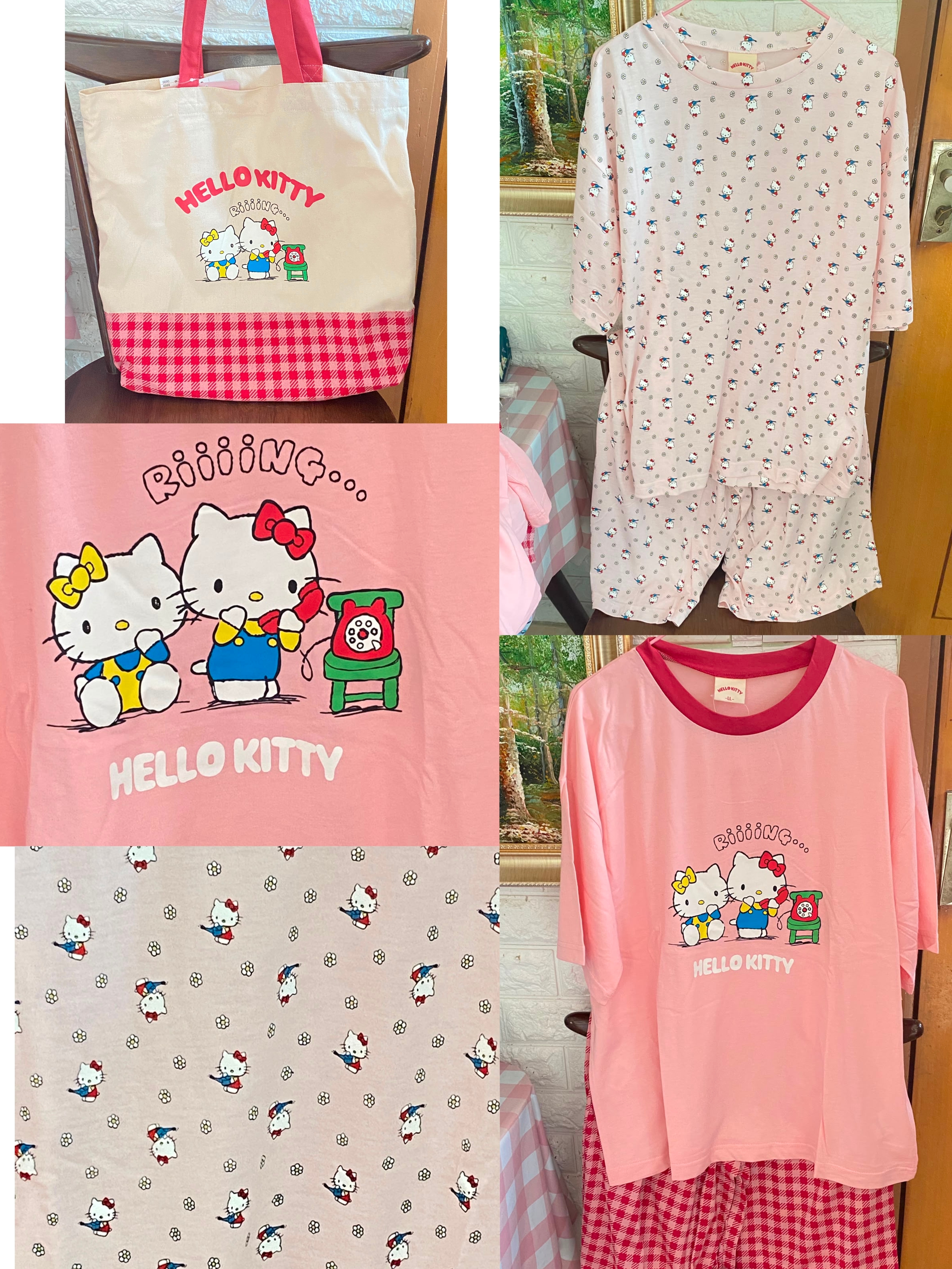 Sanrio 兩套睡衣+布袋 套裝