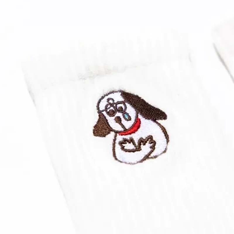 BFF Heartbroken Dog Sock White 心碎小狗 白色 中筒襪 襪子 BFF-30 [台灣現貨]