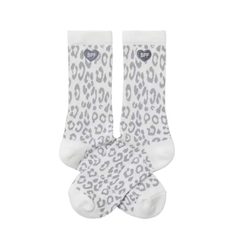 BFF Leopard Print Socks White 豹紋 白色 中筒襪 襪子 BFF-33 [台灣現貨]