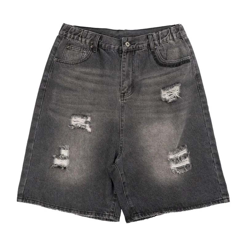 idealism Ripped Shorts Black 丹寧 休閒 短褲 黑色 ID-47 [台灣現貨]
