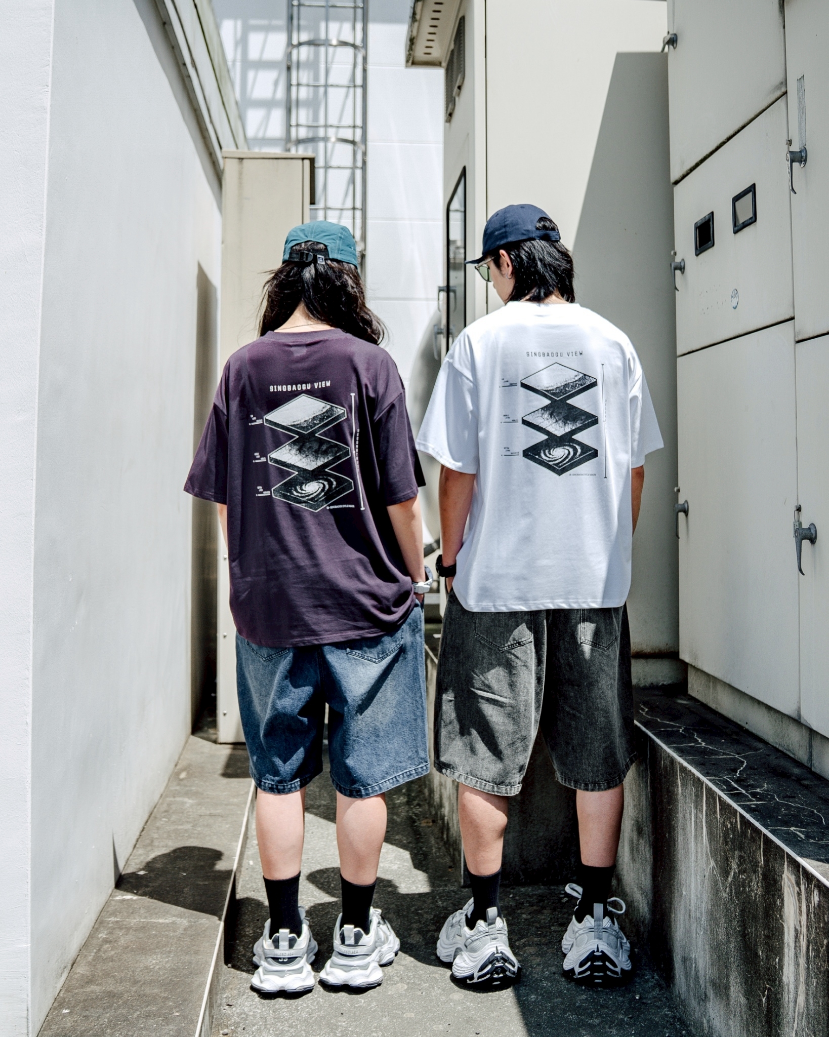 #預購 暑假活動 SBG套裝 宇宙切片涼感短T+寬鬆過膝牛仔短褲