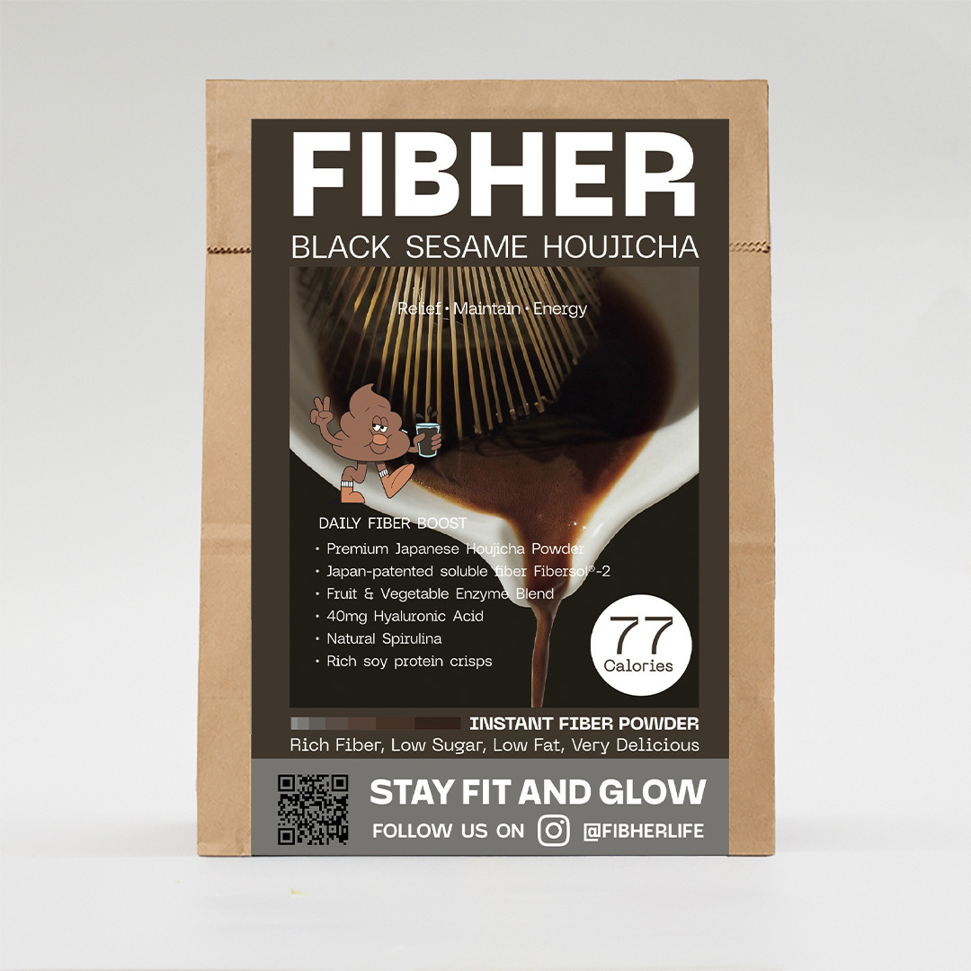辻利 × FIBHER 纖順黑芝麻焙茶纖維飲【環保包裝】