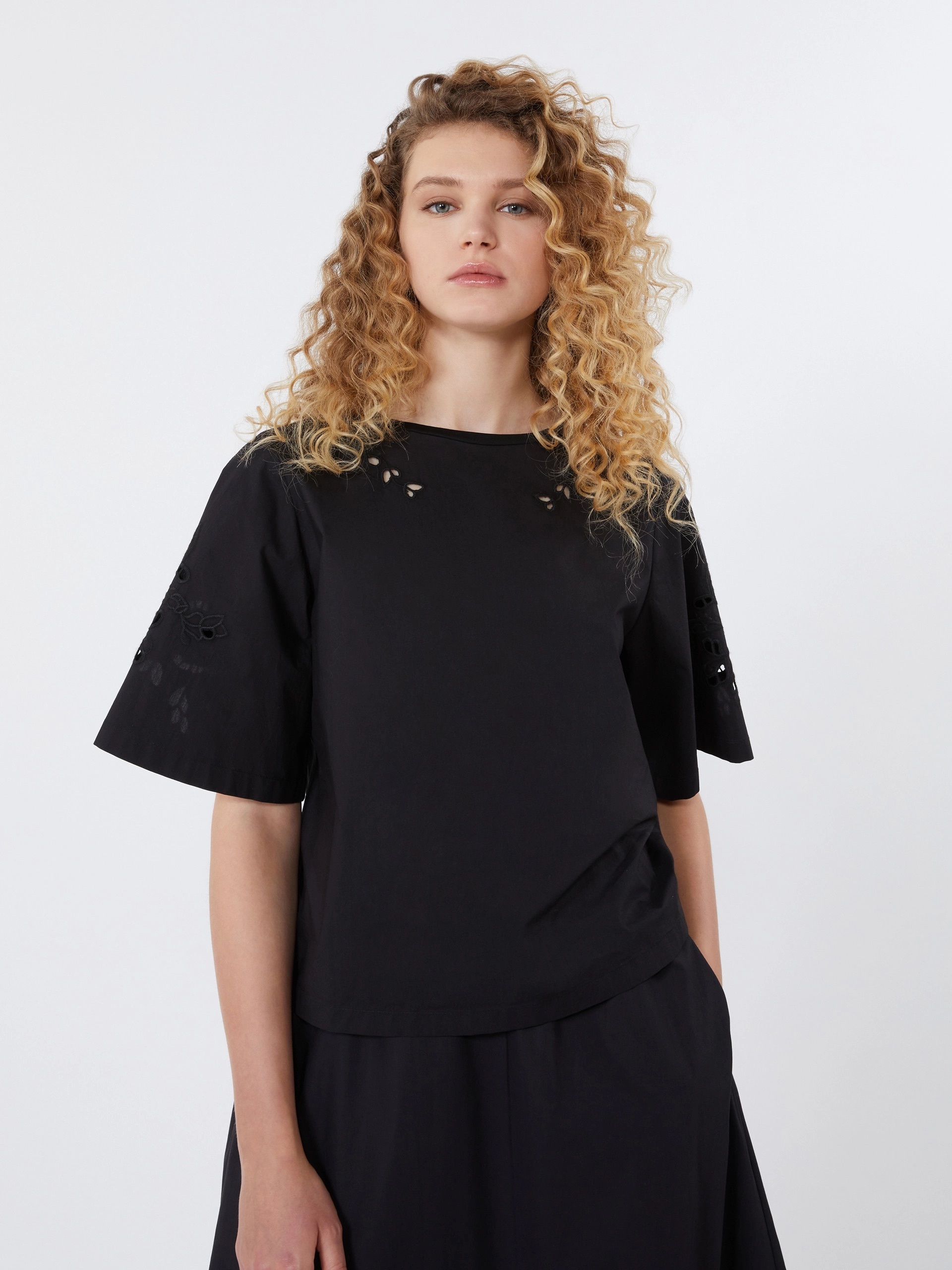 Max Mara 鏤空設計圓領上衣