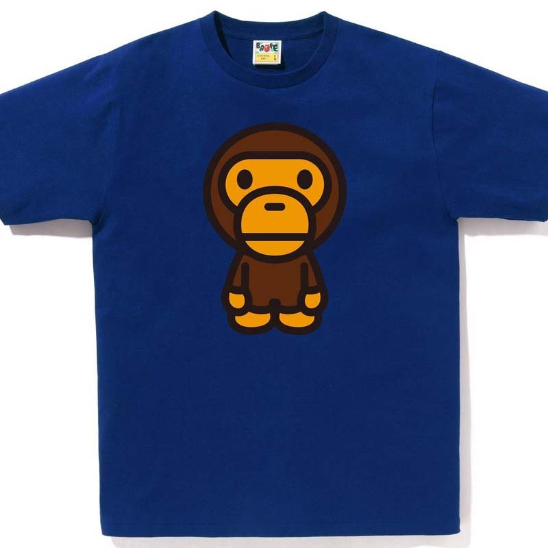 BAPE BIG BABY MILO TEE 男版 短袖上衣 寶藍色 RAY-115 [台灣現貨]