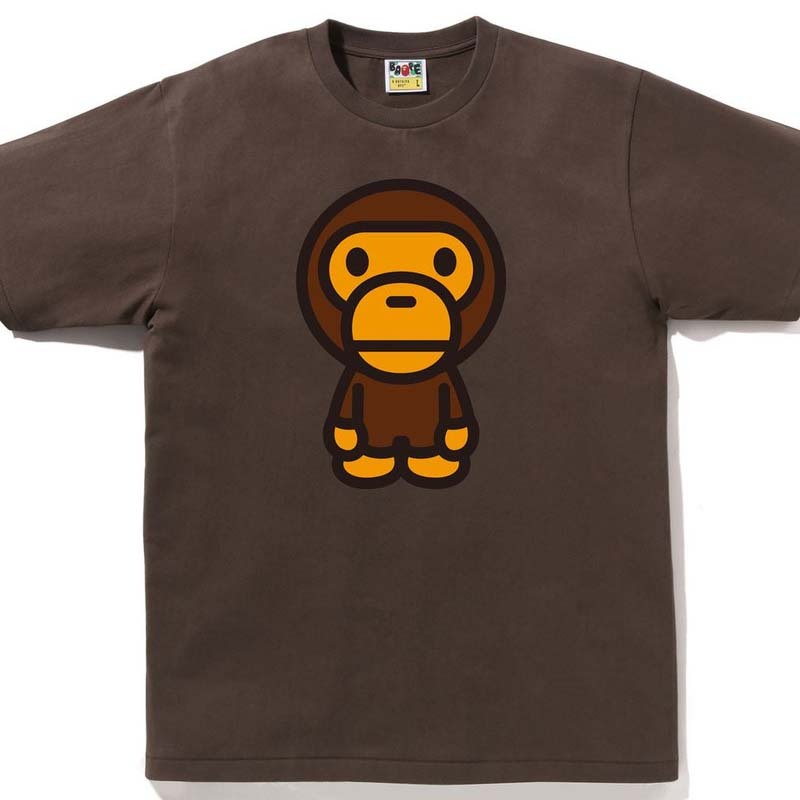BAPE BIG BABY MILO TEE 男版 短袖上衣 咖啡色 RAY-128 [台灣現貨]