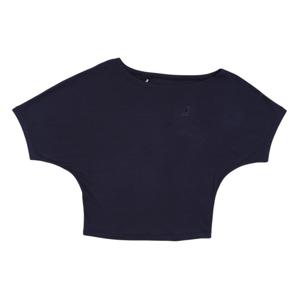 KANGOL 短T 深藍 斜肩 寬版 輕膚 短袖 上衣 女 6622100680
