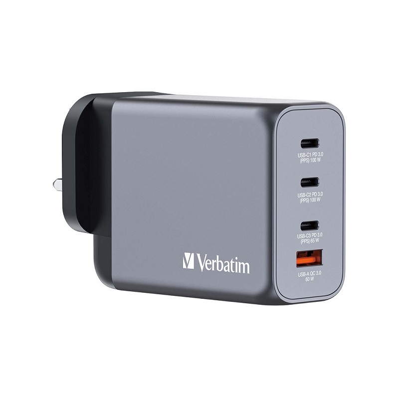 Verbatim 4 Port 200W GaN USB Charger 32210