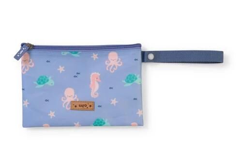 SARO BABY SARO 嬰兒 防水 LUNCH 袋 海洋世界食物便利袋(藍色) 14.5 X 21.5 厘米(75061）