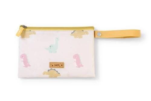SARO BABY  防水 LUNCH 袋 恐龍世界食物便利袋(芥末) 14.5 X 21.5 厘米(75062）