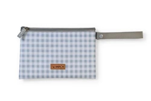 SARO BABY SARO 嬰兒 防水 LUNCH 袋 藍格食物便利袋 14.5 X 21.5 厘米(75065