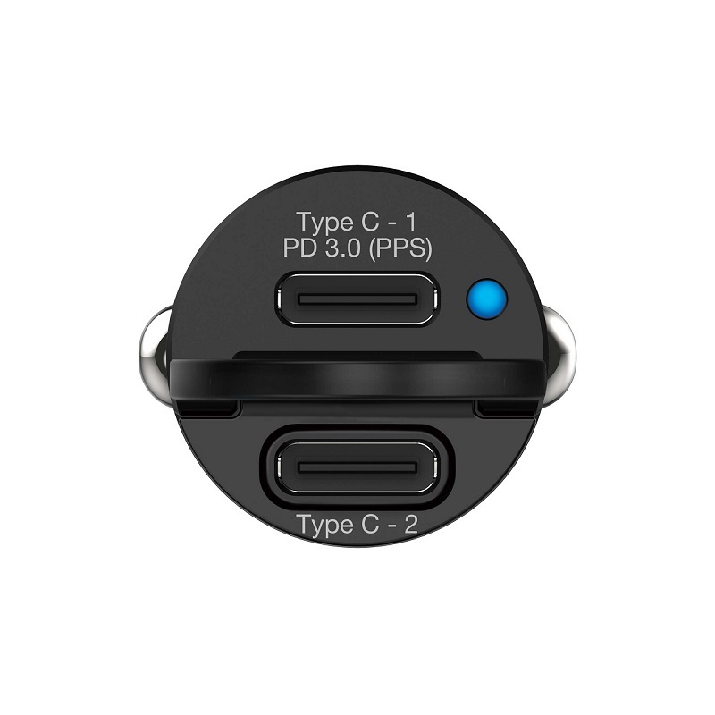 Verbatim 2 端口 45W Type C PD 3.0 迷你車用充電器 66883
