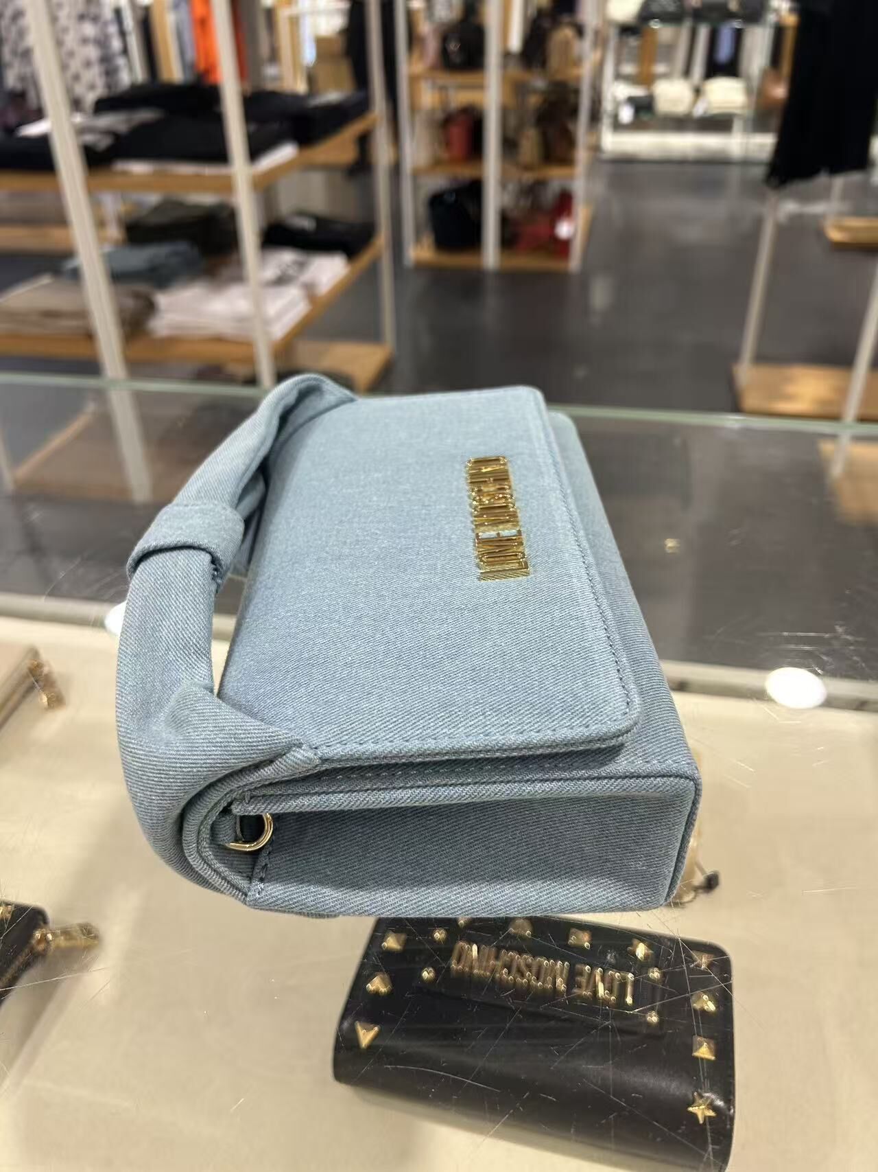 LYS02155 Love Moschino Denim crossbody bag