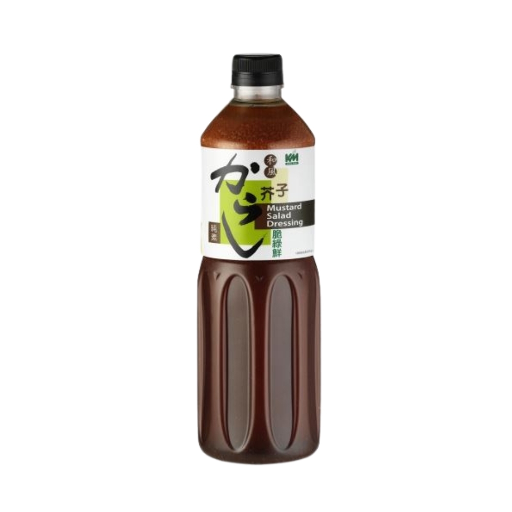 (營業用箱購) 穀盛 脆綠鮮沙拉醬 (和風/芥子) 1000mlx8瓶