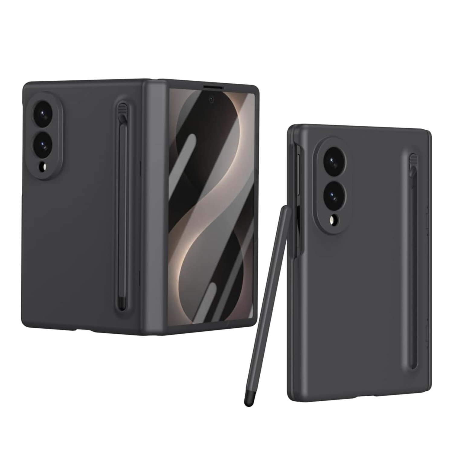 XPRO - Slim Stand Tray - Samsung Fold 8 S pen Case 貼身防撞筆槽鉸鏈蓋手機保護殼【附送代用筆】