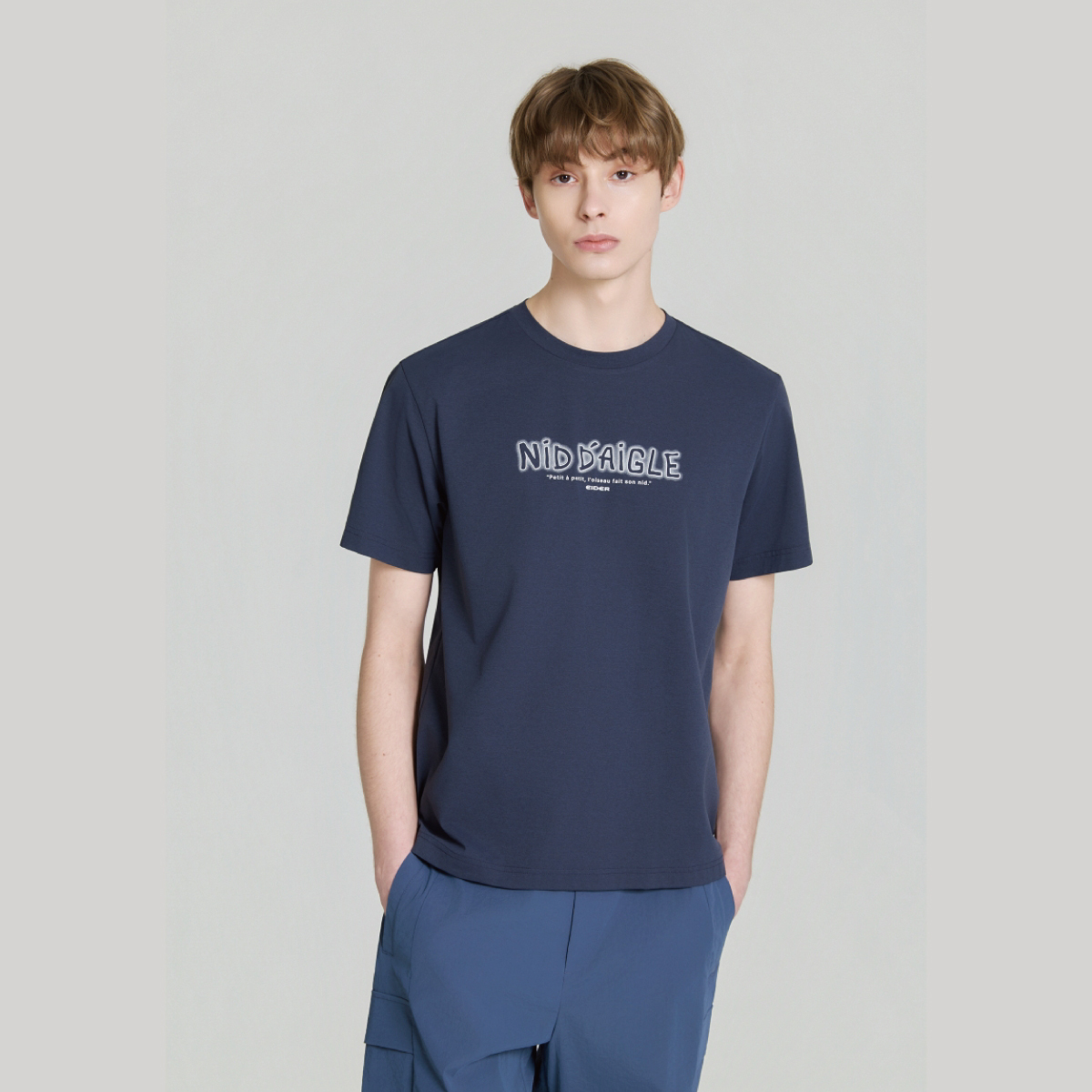 【EIDER】中性吸濕排汗圓領上衣/26EDUM26243-[卡其綠、海軍藍]