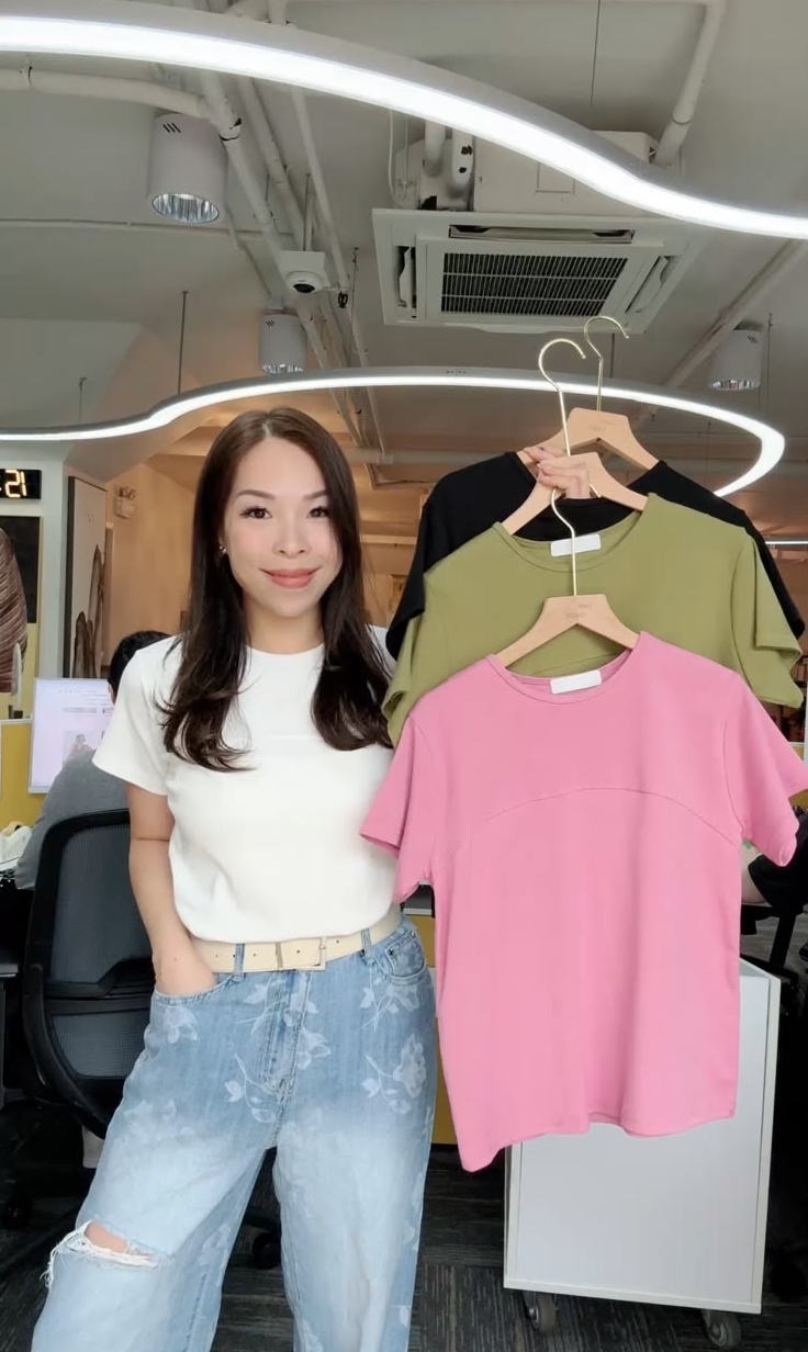 韓國親膚超彈棉料TEE-4色 #G7111