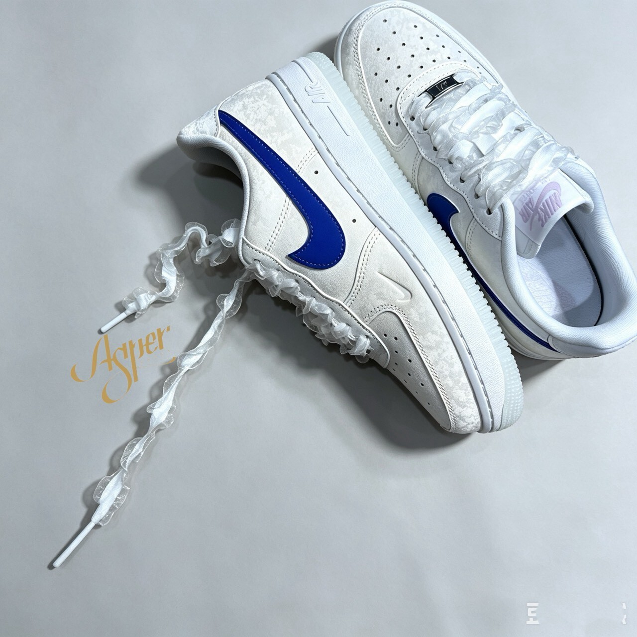 【官網限定】Nike Air Force 1 "Summit White" 緞帶白藍 女鞋 IW1235-121 VII