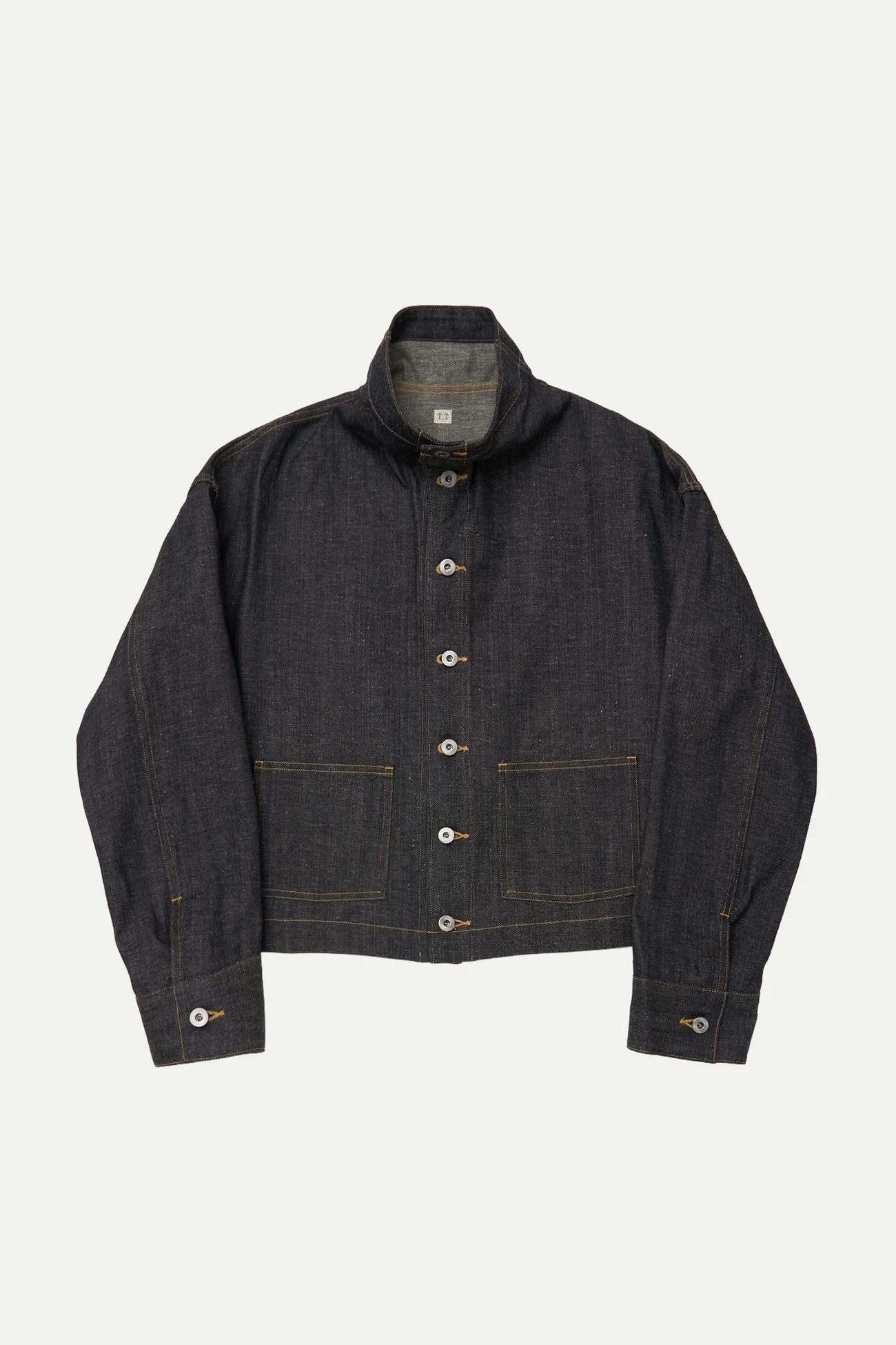 T.T FUNNEL NECK DENIM COVERALL JACKET