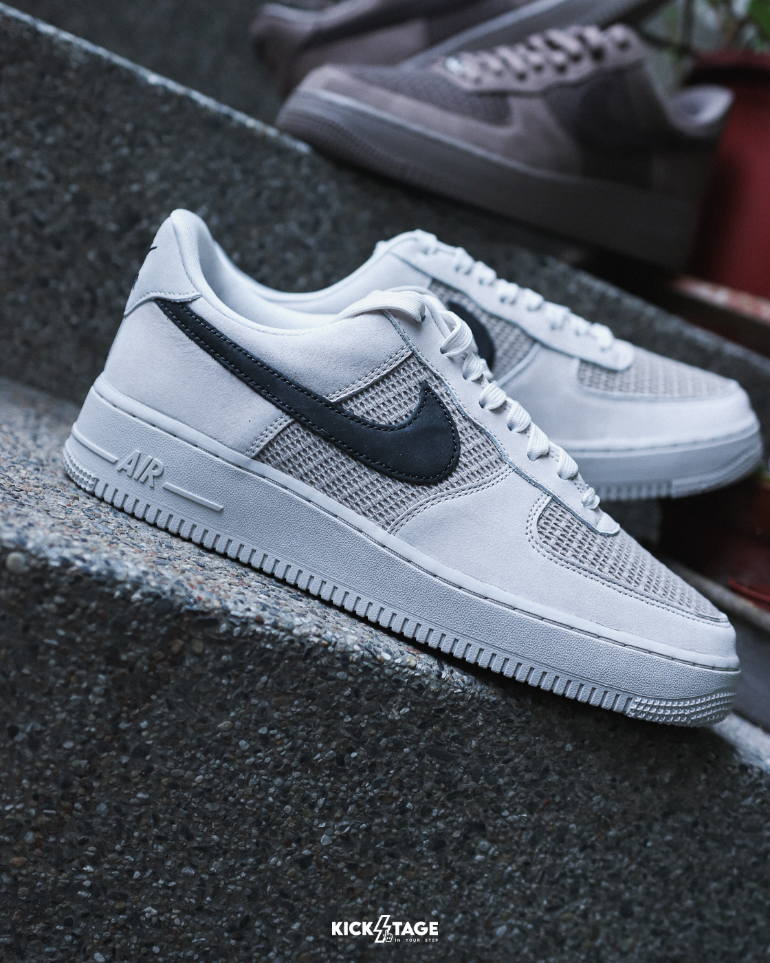 男鞋 NIKE AIR FORCE 1 '07 LV8 米白 編織 復古 經典 休閒鞋【II9807-002】AF1 WAF1