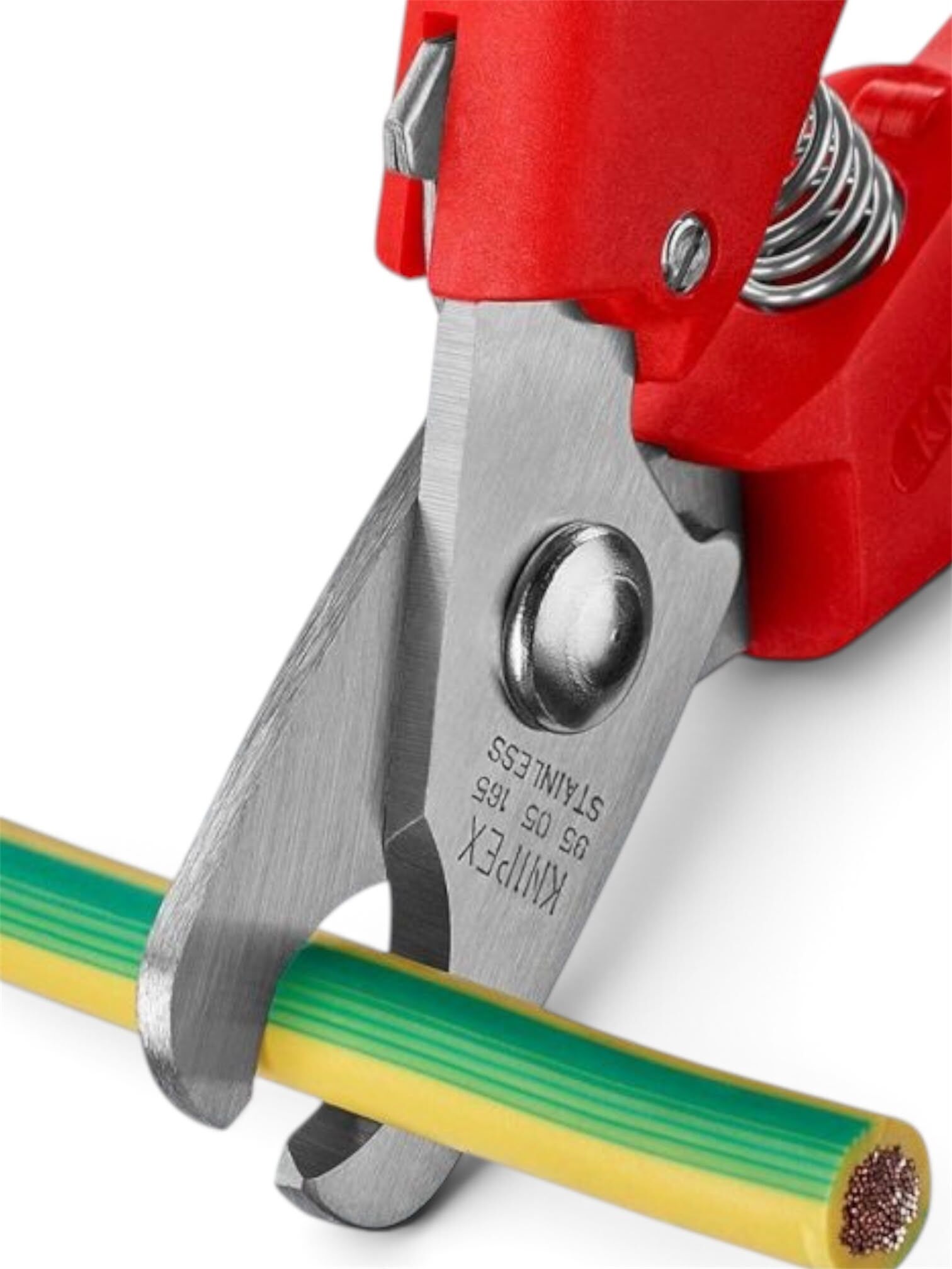 "KNIPEX" 165mm(6")德國紅膠柄電線剪