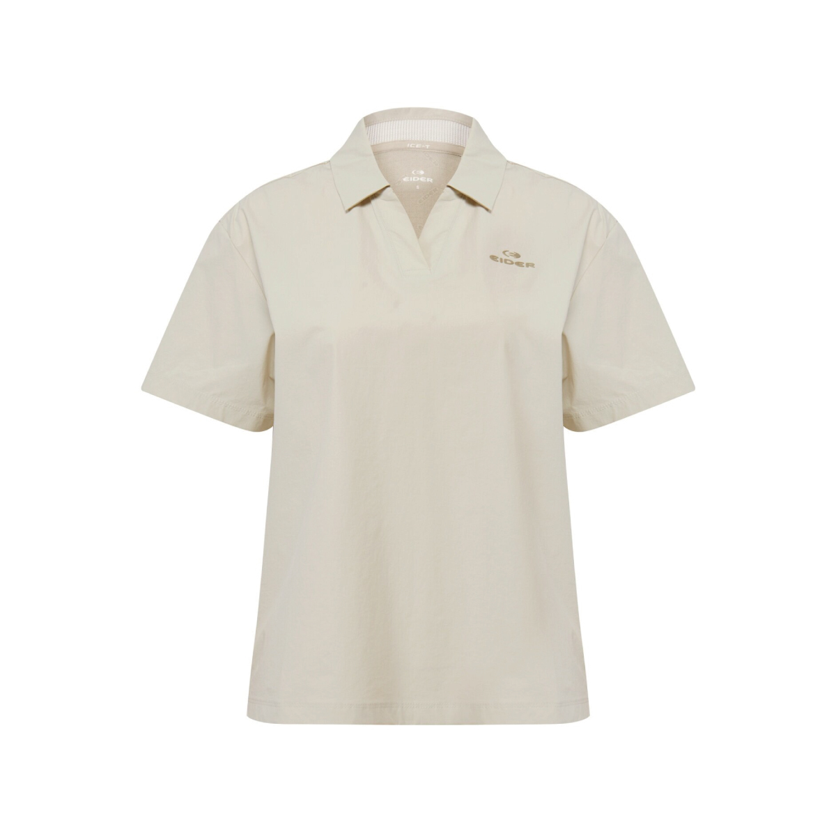 【EIDER】女On the rock涼感短袖POLO上衣/26EDWM26222-[煙燻粉、奶油白、經典黑]