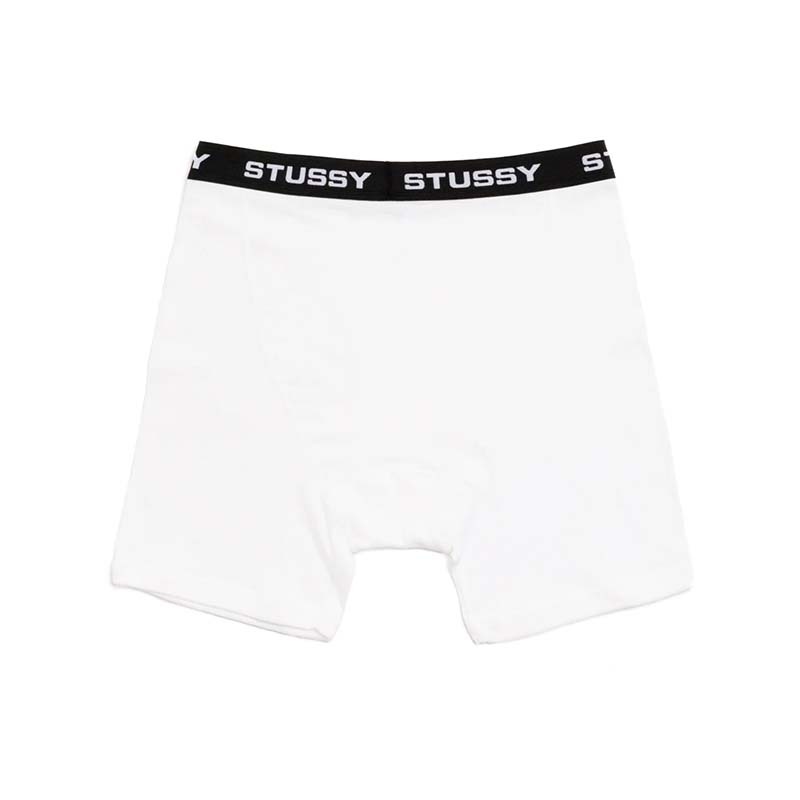 Stussy Boxer Briefs 3 Pack White 三件一組 純棉四角內褲 白色 112251-WE [台灣現貨]