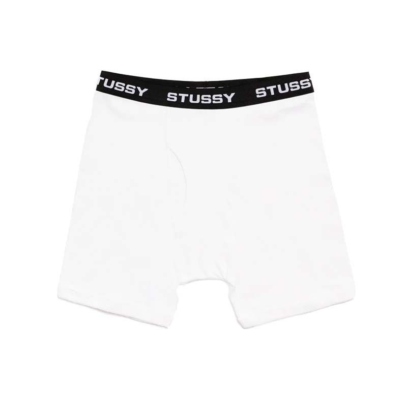 Stussy Boxer Briefs 3 Pack White 三件一組 純棉四角內褲 白色 112251-WE [台灣現貨]