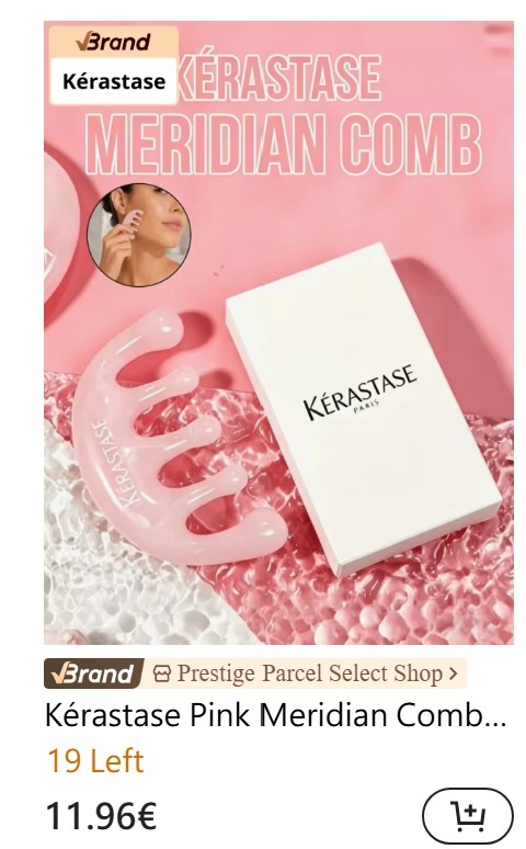(預訂) KÉRASTASE卡詩粉色頭皮經絡按摩梳 HP