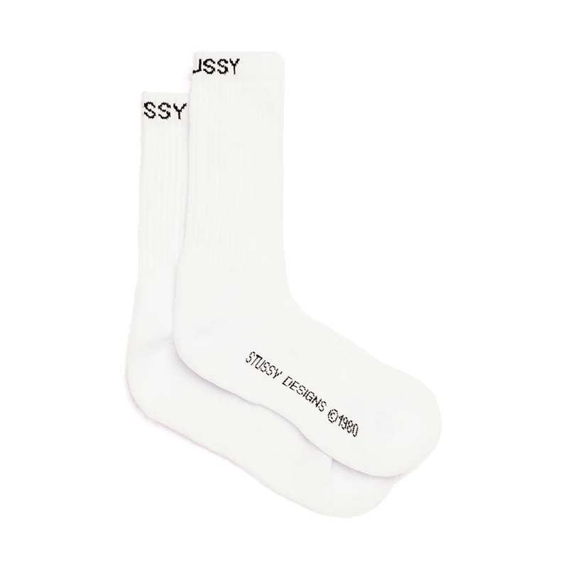 Stussy Athletic Crew Sock White 長襪 襪子 白色 138973-WE [台灣現貨]
