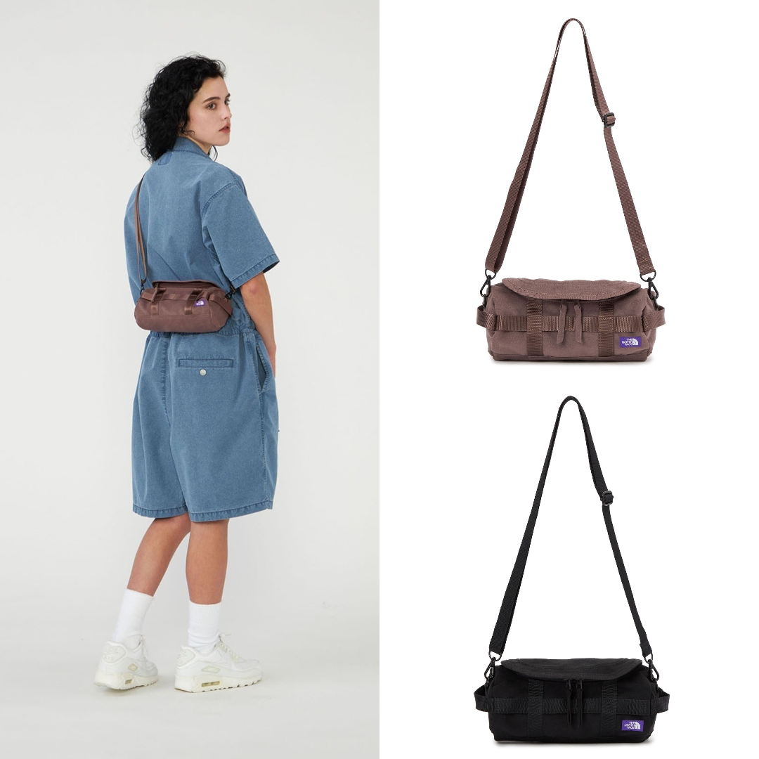 預購┃日本 TNF 紫標 Synthetic Leather Demi Duffle Bag 麂皮 側背包 小包