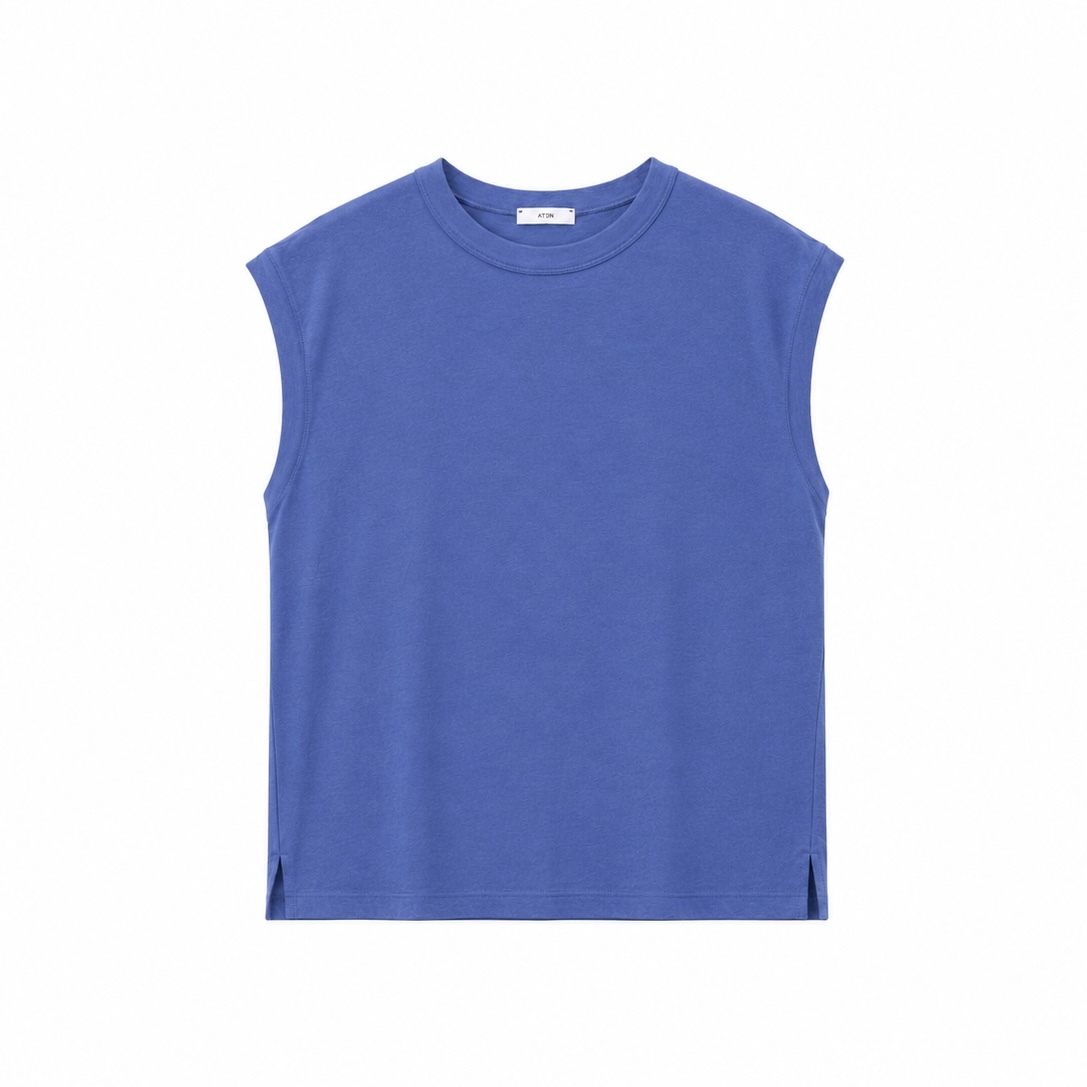 22摺版無袖有機綿T-shirt