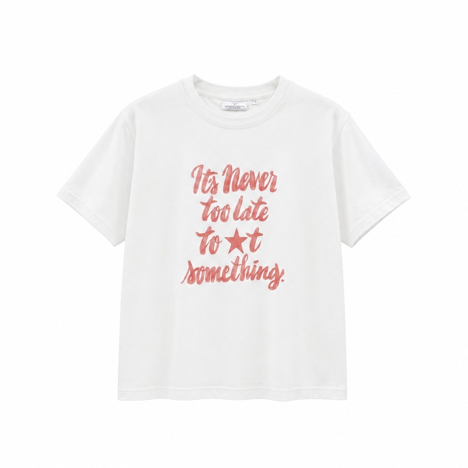 彩繪字母棉T-shirt
