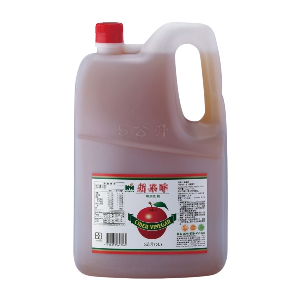(營業用箱購) 穀盛 無糖蘋果酢 5000ml x 4入