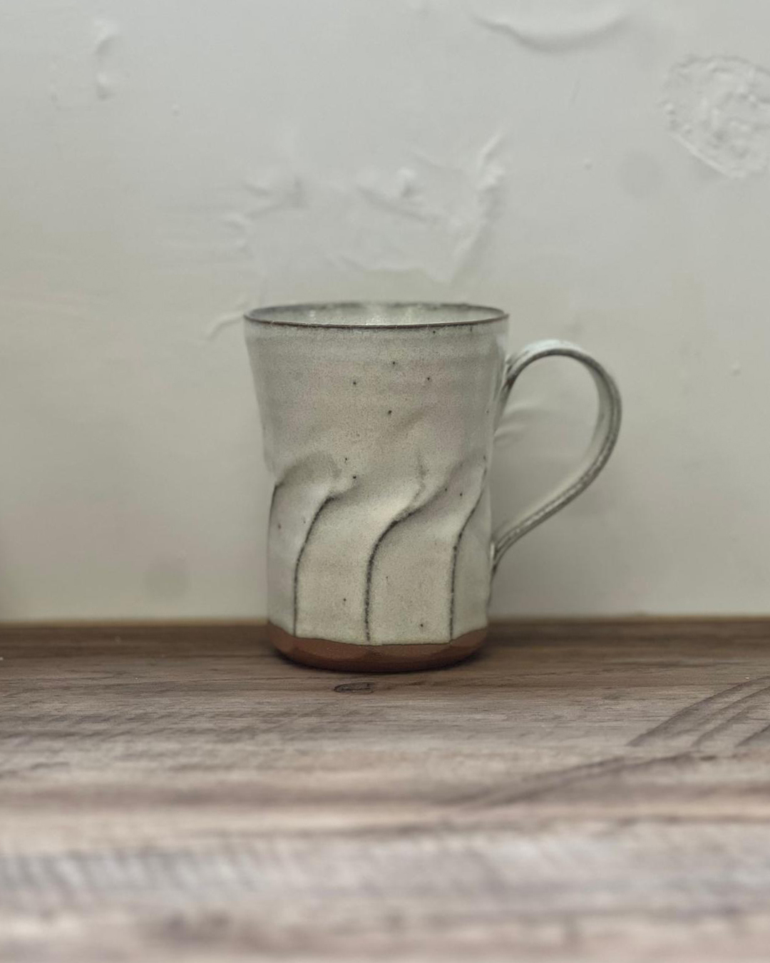 手工陶器 白釉咖啡杯｜信樂燒