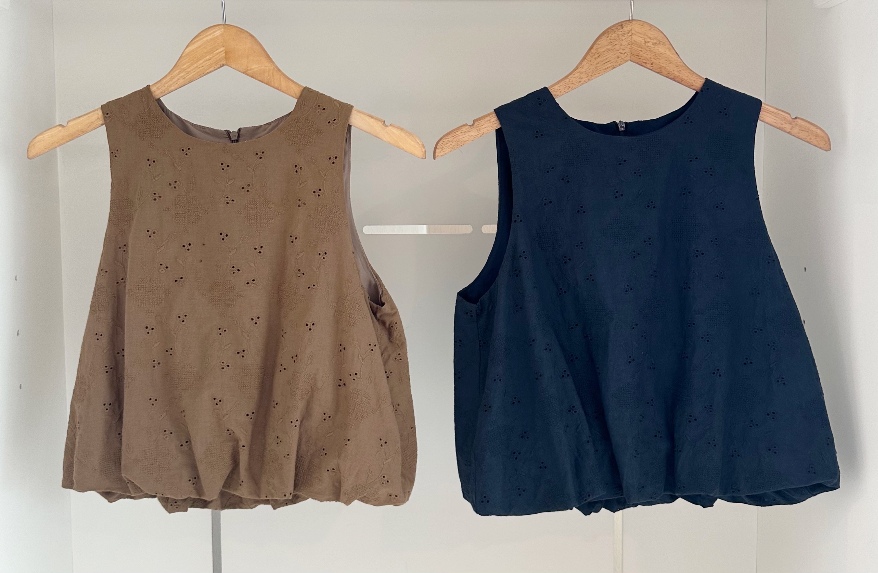 CUT IN COTTON LACE BUBBLE TOP