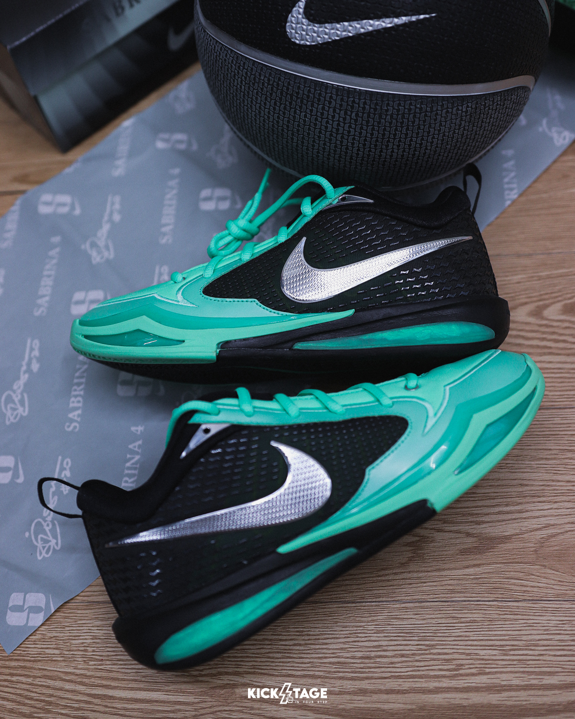 大童鞋 女鞋 NIKE SABRINA 4 GS 'Limelight Glow' 黑綠 緩震 靈敏 實戰 籃球鞋【IM7546-300】SB4