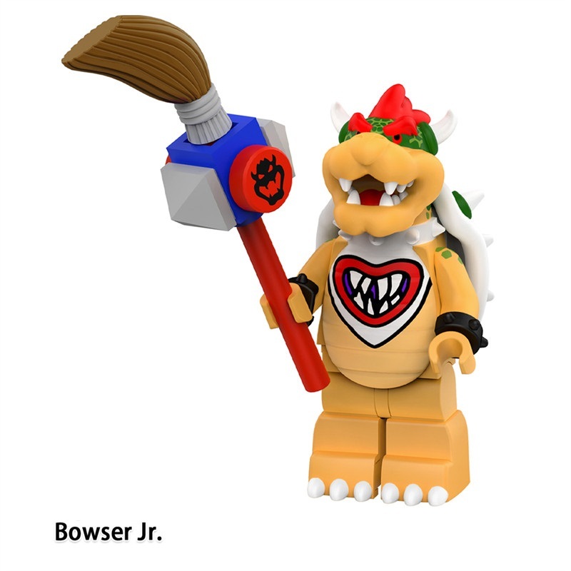 Super Mario Bros Bowser Jr Custom Minifigures Fit Lego WM6235 WM3135