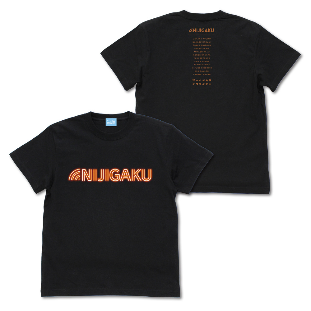 虹ヶ咲学園ｽｸｰﾙｱｲﾄﾞﾙ同好会 ﾈｵﾝｻｲﾝﾛｺﾞ Tｼｬﾂ/BLACK COSPA 081726