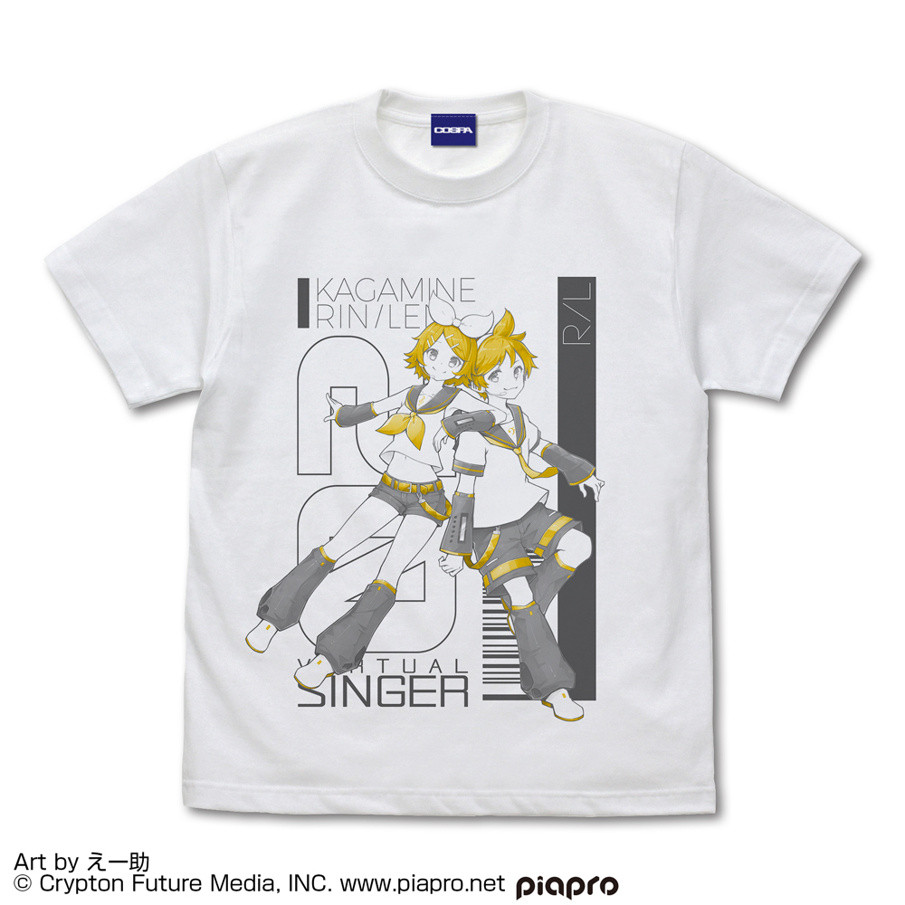 鏡音ﾘﾝ･ﾚﾝ Tｼｬﾂ えｰ助 Ver./WHITE COSPA 081726