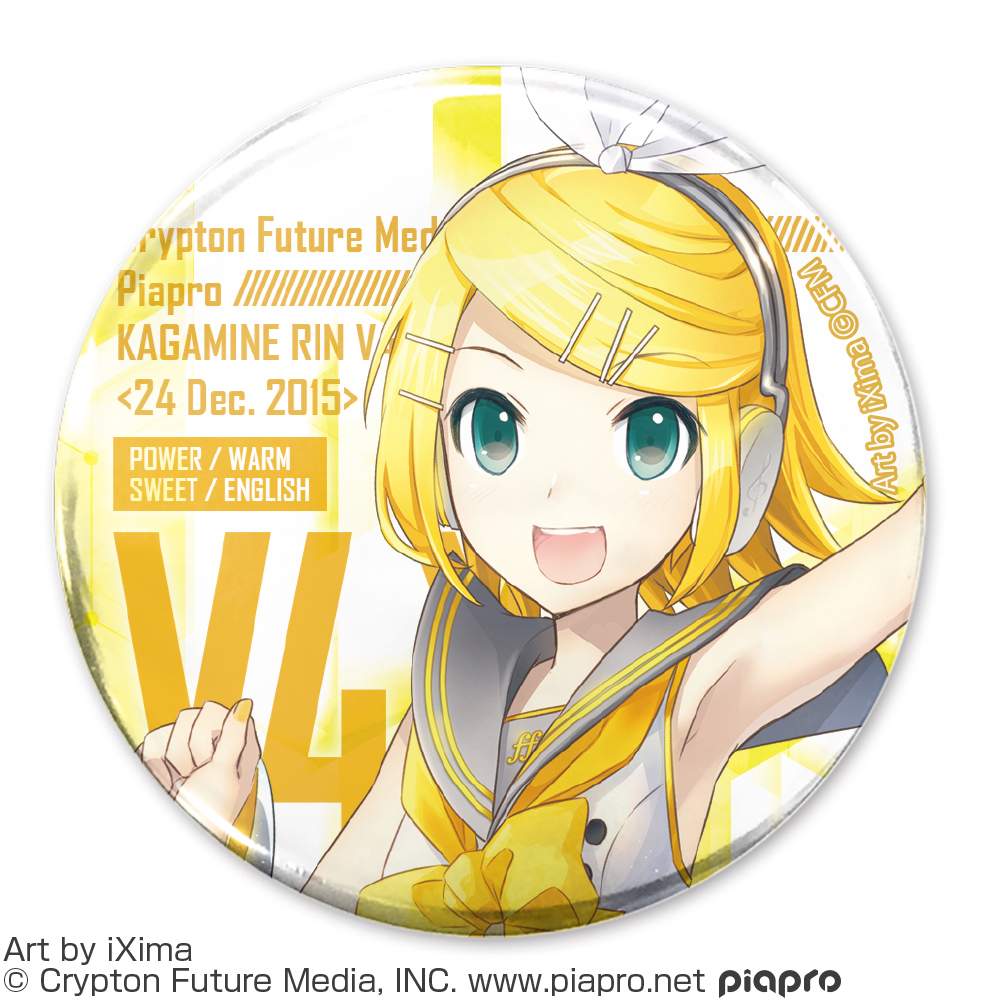 鏡音ﾘﾝ V4X 65mm缶ﾊﾞｯｼﾞ COSPA 081726