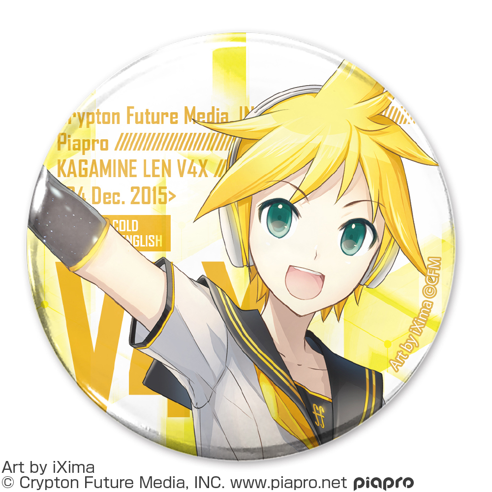 鏡音ﾚﾝ V4X 65mm缶ﾊﾞｯｼﾞ COSPA 081726