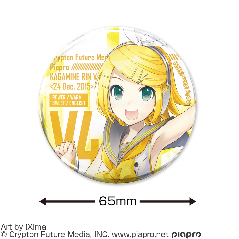 鏡音ﾘﾝ V4X 65mm缶ﾊﾞｯｼﾞ COSPA 081726