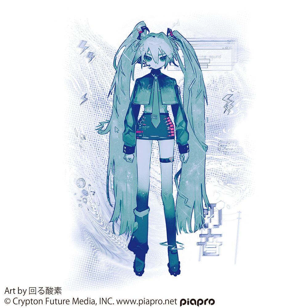 初音ﾐｸ Tｼｬﾂ 回る酸素 Ver./WHITE COSPA 081726